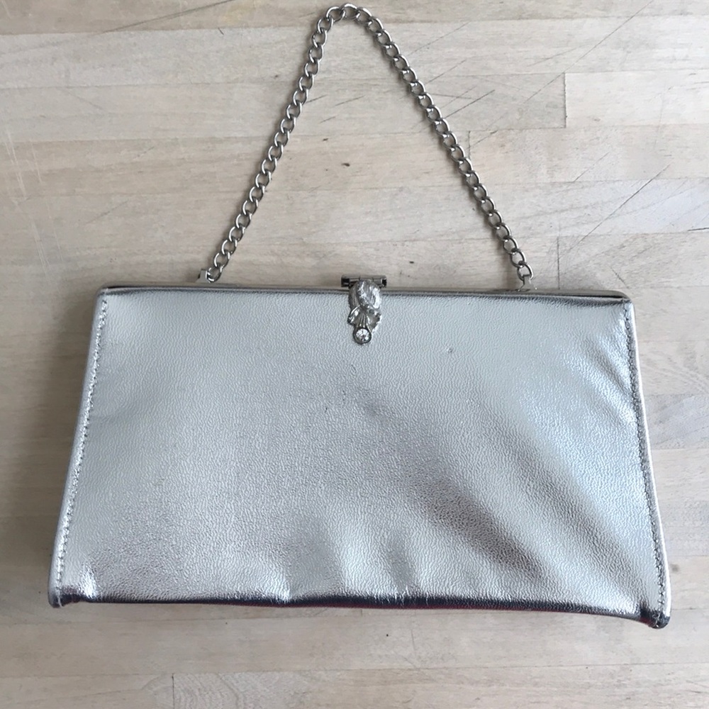 Silver vintage clutch